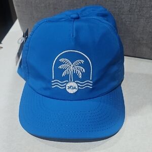 Blue Palm Embroidered Casual Cap